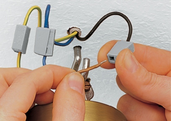 Принцип подключения светильников и люстр 