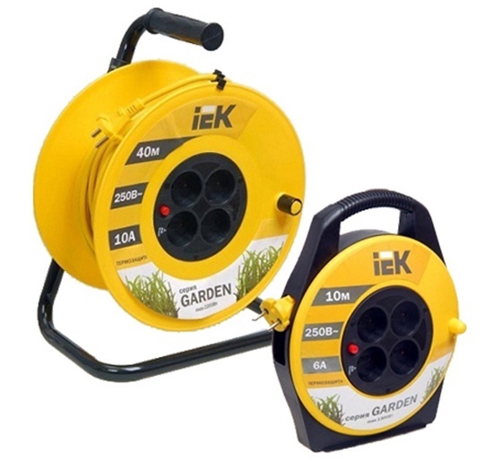 Электрический удлинитель на катушке 