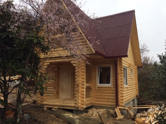 Строительство сруба бани