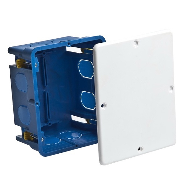 Коробка распаячная Ruvinil 140х112х70 мм скрытой установки для гипсокартона [уп. 24шт]