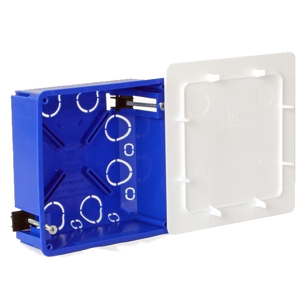 Коробка распаячная Промрукав 100х100х45 мм скрытой установки для гипсокартона [уп. 60шт]