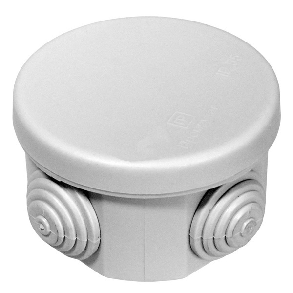 Коробка распаячная Промрукав 70х50 мм для о/п безгалогенная (HF) серая [уп.132шт] IP55