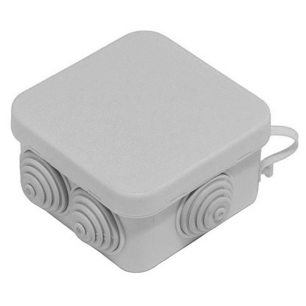 Коробка распаячная Промрукав 70х70х40 мм для о/п безгалогенная (HF) серая [уп.132шт] IP55