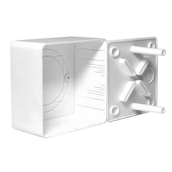 Коробка распаячная Промрукав 85х85х45 мм открытой проводки белая [уп. 152шт]