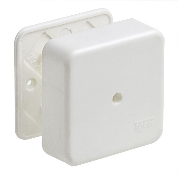 Коробка распаячная Ruvinil 80х80х25 мм открытой проводки белая [уп. 70шт]