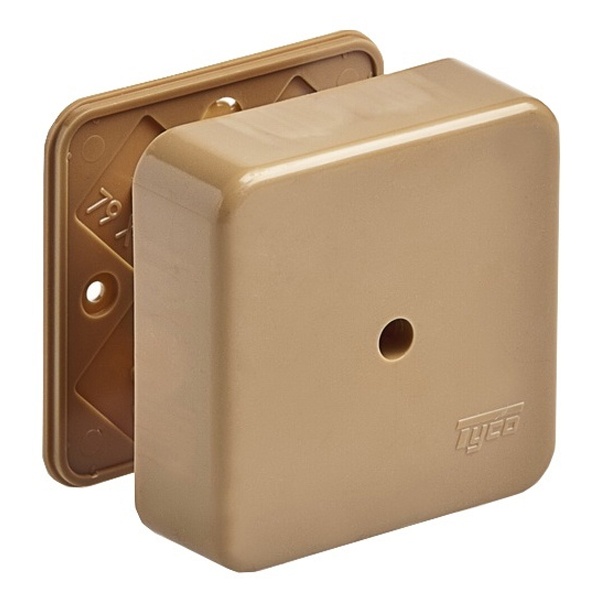 Коробка распаячная Ruvinil 80х80х25 мм открытой проводки коричневая [уп. 70шт]