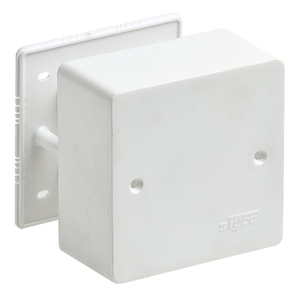 Коробка распаячная Ruvinil 85х85х42 мм открытой проводки белая [уп. 120шт]