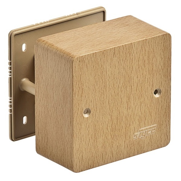 Коробка распаячная Ruvinil 85х85х42 мм открытой проводки бук [уп. 120шт]