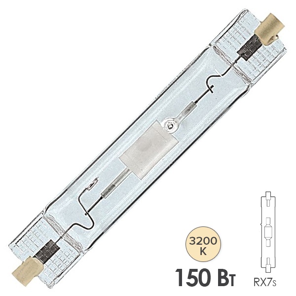 Лампа металлогалогенная Philips CDM-TD 150W/830 RX7s-24 (МГЛ)