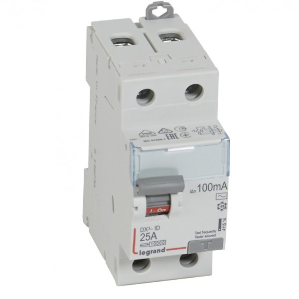 УЗО Legrand DX3 ВДТ 2П 25А 100мА тип AC (ВДТ)