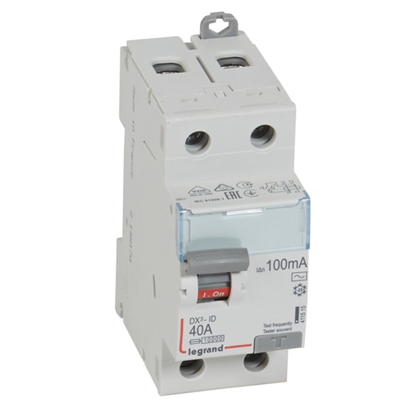 УЗО Legrand DX3 ВДТ 2П 40А 100мА тип AC (ВДТ)