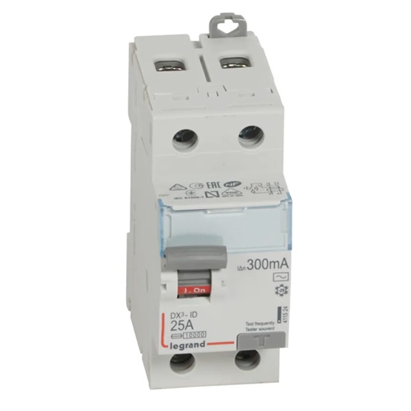 УЗО Legrand DX3 ВДТ 2П 25А 300мА тип AC (ВДТ)