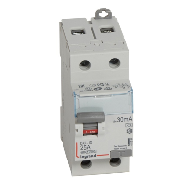 УЗО Legrand DX3 ВДТ 2П 25А 30мА тип A (ВДТ)