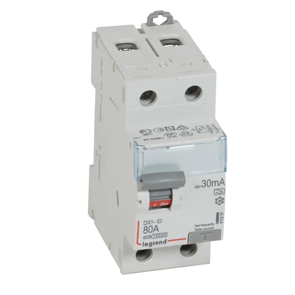 УЗО Legrand DX3 ВДТ 2П 80А 30мА тип A (ВДТ)