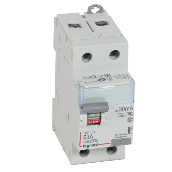 УЗО Legrand DX3 ВДТ 2П 63А 30мА тип Hpi помехоустойчивое (ВДТ)