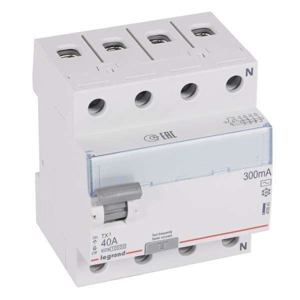УЗО Legrand TX3 ВДТ 4П 40А 30мА тип AC (ВДТ)