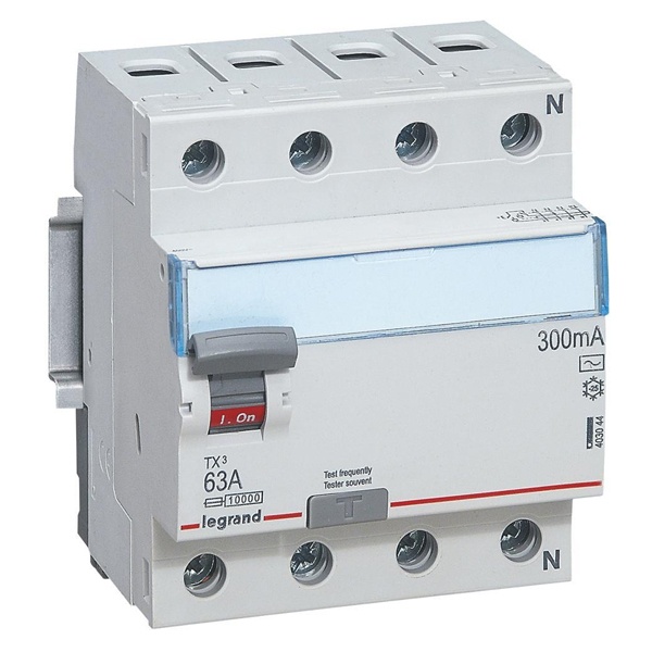 УЗО Legrand TX3 ВДТ 4П 63А 300мА тип AC (ВДТ)