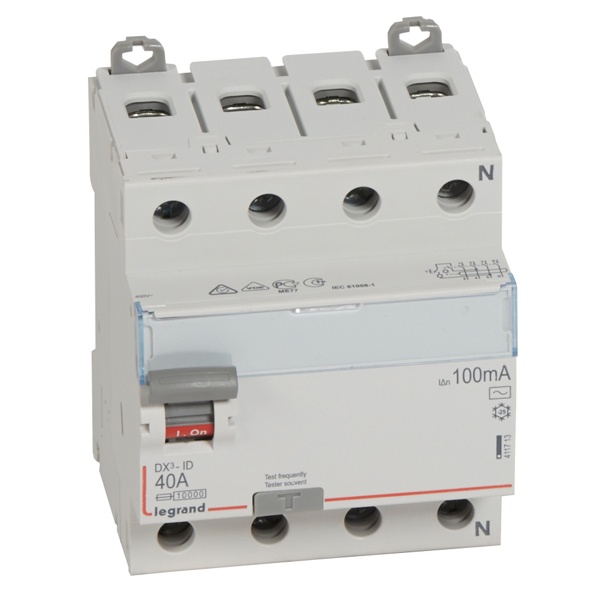 УЗО Legrand DX3 ВДТ 4П 40А 100мА тип AC (ВДТ)