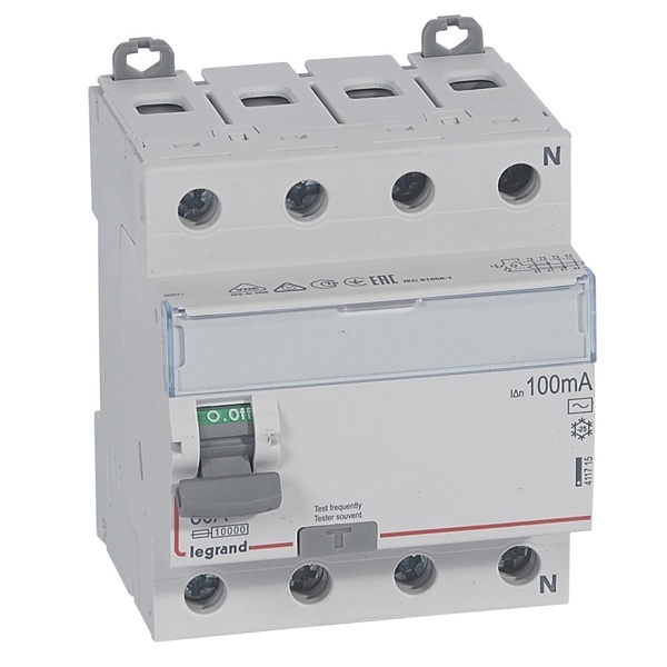 УЗО Legrand DX3 ВДТ 4П 80А 100мА тип AC (ВДТ)