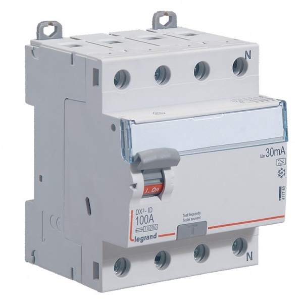 УЗО Legrand DX3 ВДТ 4П 100А 30мА тип A (ВДТ)