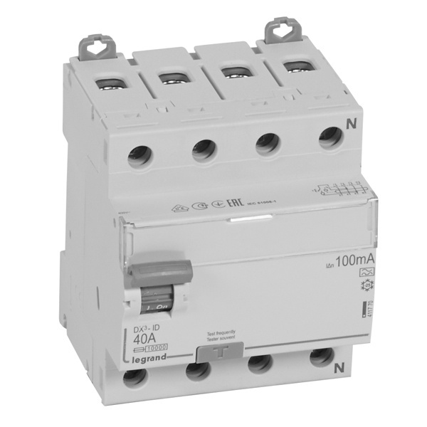УЗО Legrand DX3 ВДТ 4П 40А 100мА тип A (ВДТ)