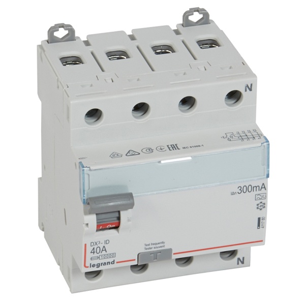 УЗО Legrand DX3 ВДТ 4П 40А 300мА тип A (ВДТ)