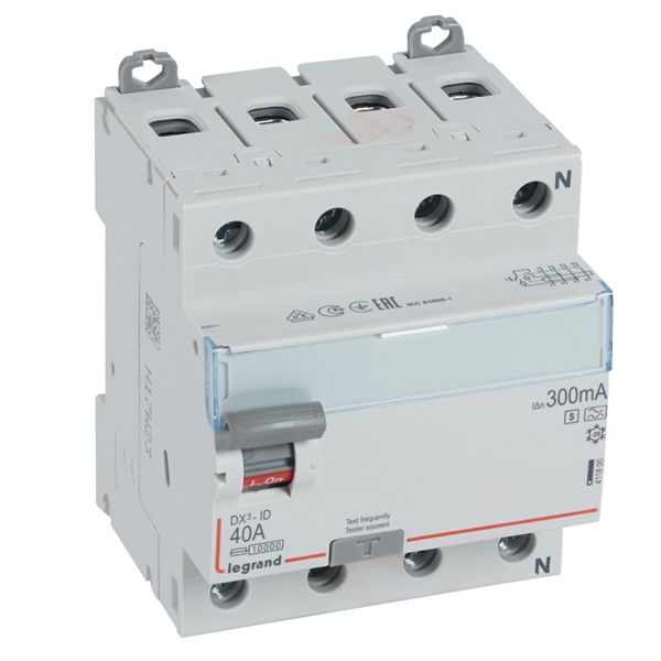 УЗО Legrand DX3 ВДТ 4П 40А 300мА тип A-S селективное (ВДТ)