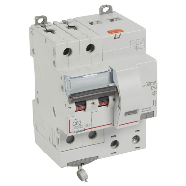 Дифференциальный автомат Legrand 2P C63A 30мА тип AC однофазный электромеханический 6кА DX3 (дифавтомат, АВДТ)