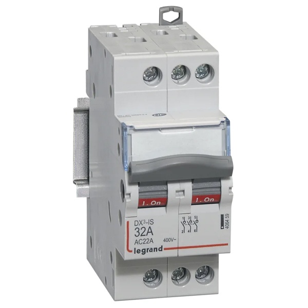 Выключатель-разъединитель Legrand DX3-IS 2П 100A 400B однофазный