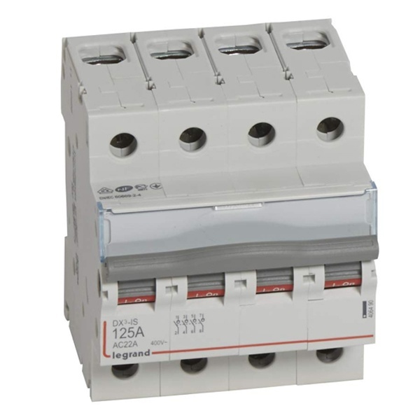Выключатель-разъединитель Legrand DX3-IS 4П 125A 400B трехфазный