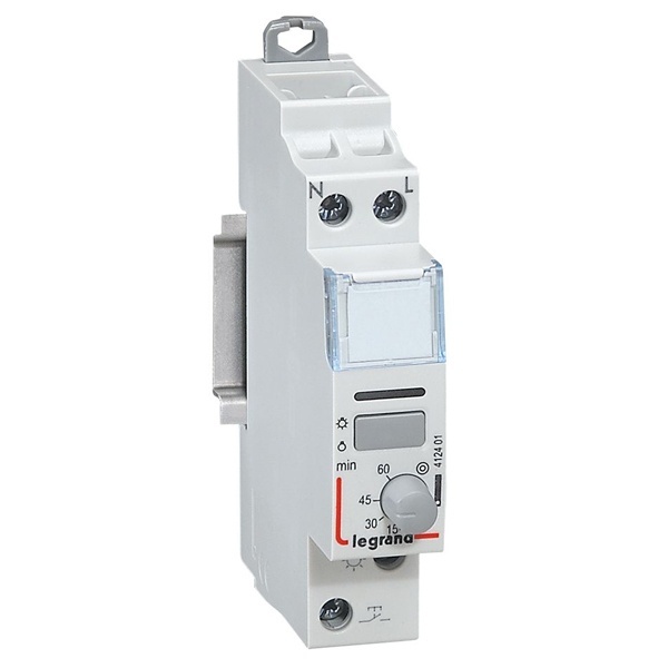 Импульсное реле Legrand CX3 1п 1НО 16А цепь управления 230В 1м малошумно задержка на откл. 5-60 мин.