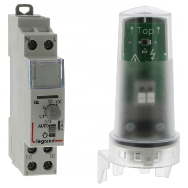 Сумеречный выключатель стандартный с фотоэлементом Legrand 230V 16А 2000Вт 1 модуль