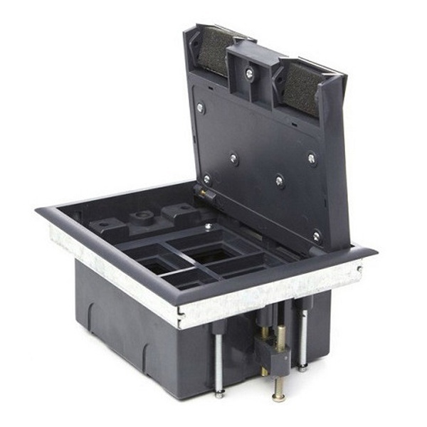 Люк в пол Экопласт LUK/4 на 4 механизма (45х45 мм) стальной, с суппортом и коробкой 70140