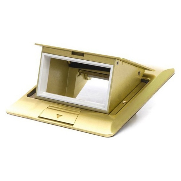 Люк в пол Экопласт LUK/1.5BR на 1,5 механизма (45х45мм) латунь