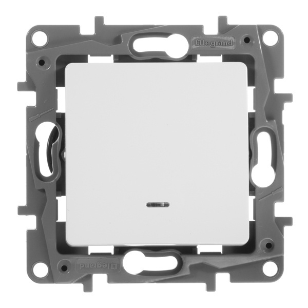 Выключатель с подсветкой Legrand Etika белый