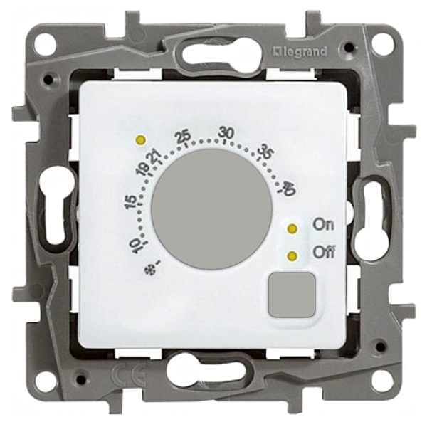 Термостат Legrand Etika для теплых полов с датчиком пола, белый