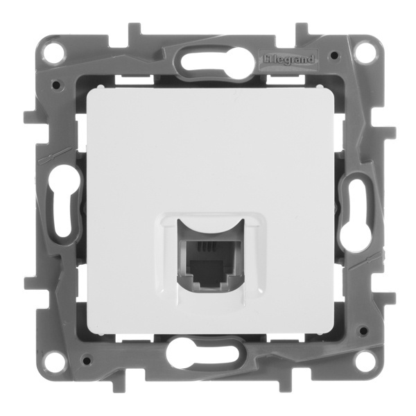 Розетка телефонная Legrand Etika 1хRJ11, белый