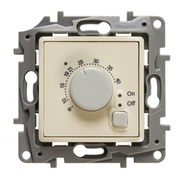Термостат Legrand Etika для теплых полов с датчиком пола, слоновая кость (бежевый)