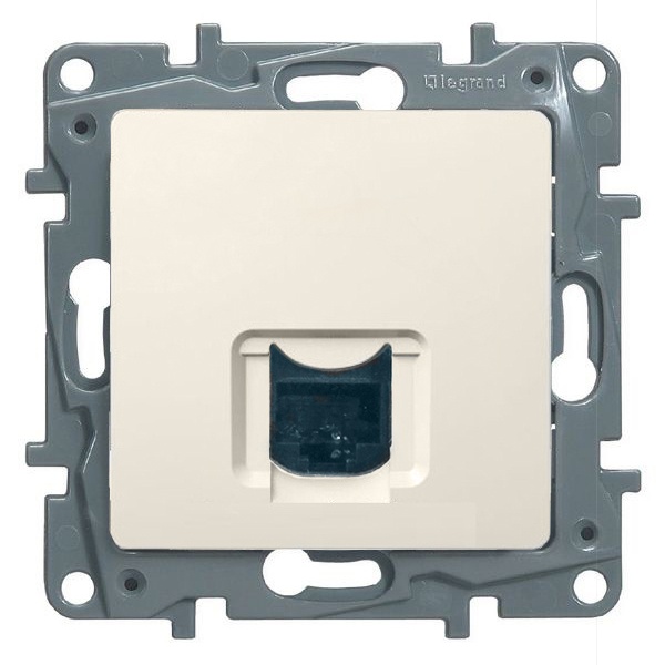 Розетка компьютерная Legrand Etika 1xRJ45 кат. 6e UTP, слоновая кость (бежевый)