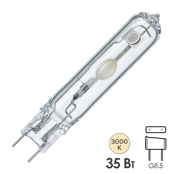 Лампа металлогалогенная Philips CDM-TC 35W/830 3000K G8.5 (МГЛ)