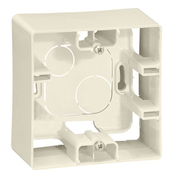 Коробка Legrand Etika 1 пост для накладного монтажа, слоновая кость (бежевый)