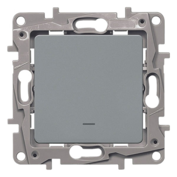 Переключатель с подсветкой Legrand Etika Plus алюминий