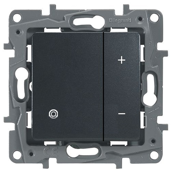 Светорегулятор нажимной Legrand Etika 400W, антрацит