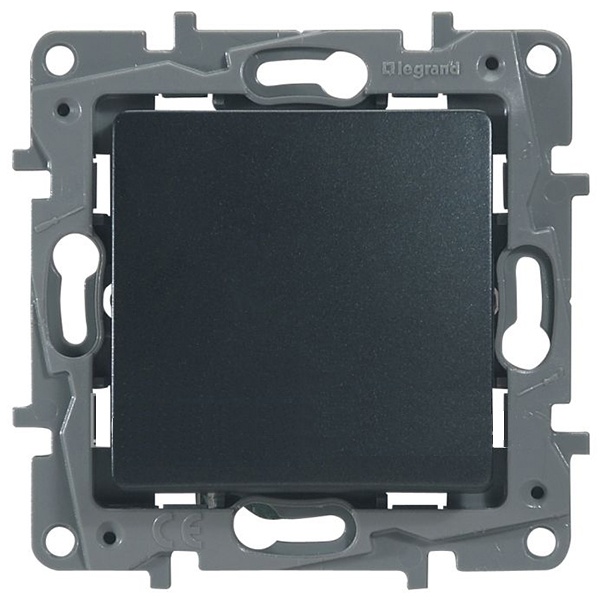 Выключатель ключ-карта Legrand Etika с выдержкой времени и подсветкой, антрацит