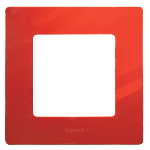 Рамка Legrand Etika 1 пост красный