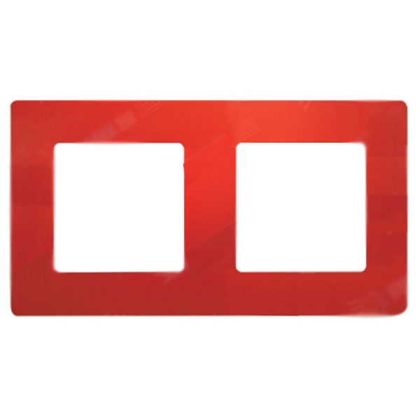 Рамка Legrand Etika 2 поста красный