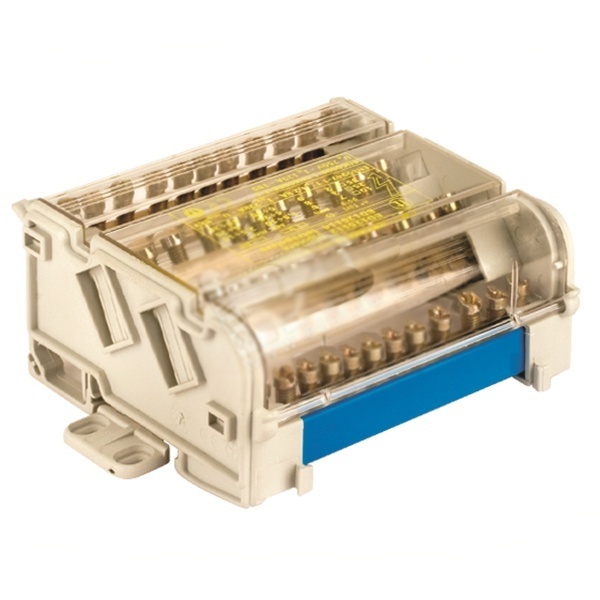 Блок распределительный на DIN рейку DKC 4р 125А, 7х6мм 2х7,5мм 2x9мм