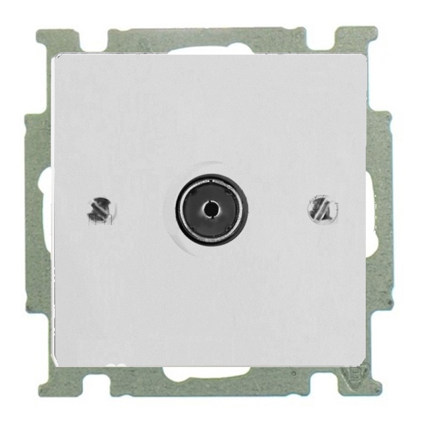 Розетка телевизионная ABB Basic 55 цвет белый шале (1743-01-96)