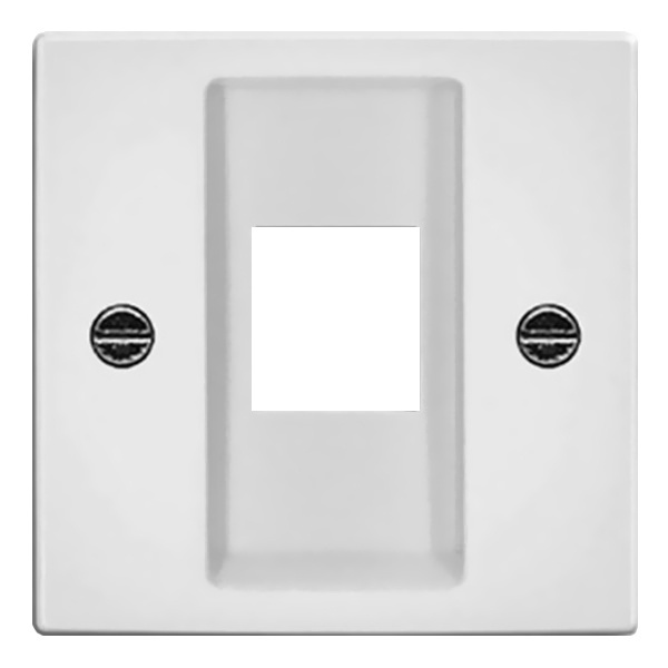 Накладка для коммуникационных розеток ABB 0210, 0211 и 0219, Basic 55 цвет белый шале (2561-96)