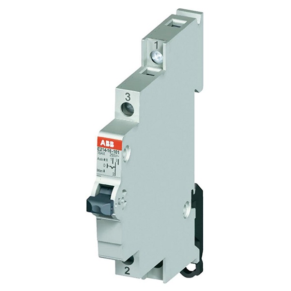 Модульный переключатель ABB E214-16-101 один переключающий контакт 16A (I-0-II) 0,5 модуля